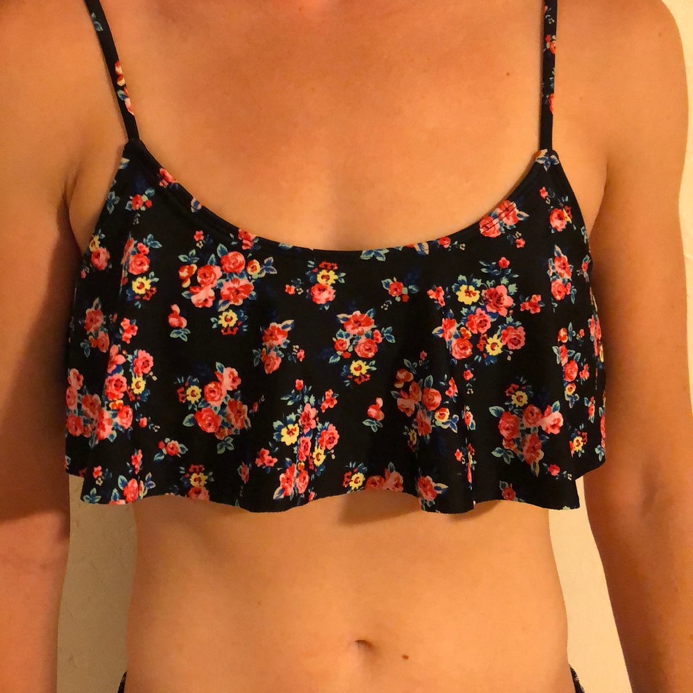 Floral bikini top